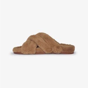 Anine Bing Camel Fur Lizzie Slides 41